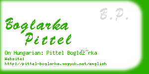 boglarka pittel business card